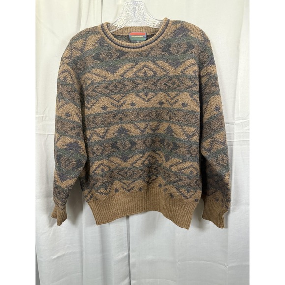 Other - Vintage Robert Banks Sweater Mens XL Wool Geometric Pattern Pullover 90s
